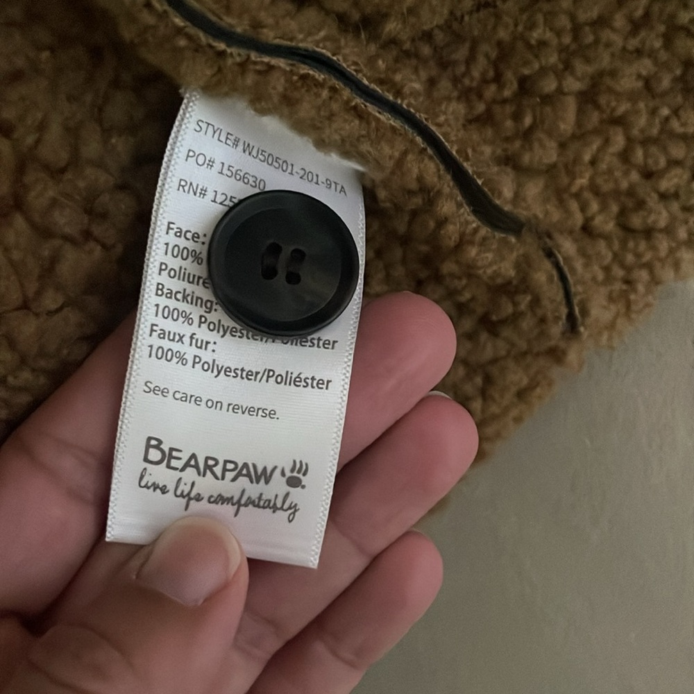 NWOT Bearpaw Sherpa Mixed Media Jacket Coat - Picture 7 of 7